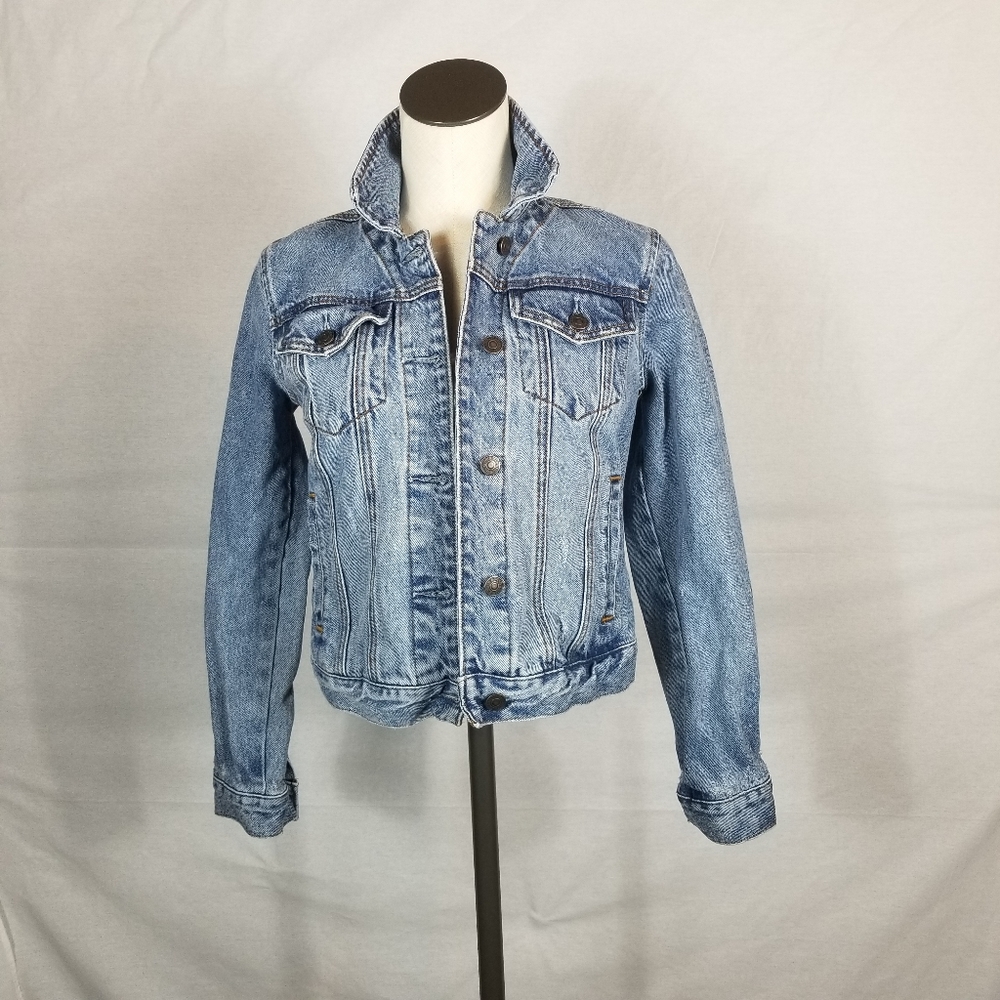 Abercrombie & Fitch Distressed Denim Jacket - Picture 2 of 9
